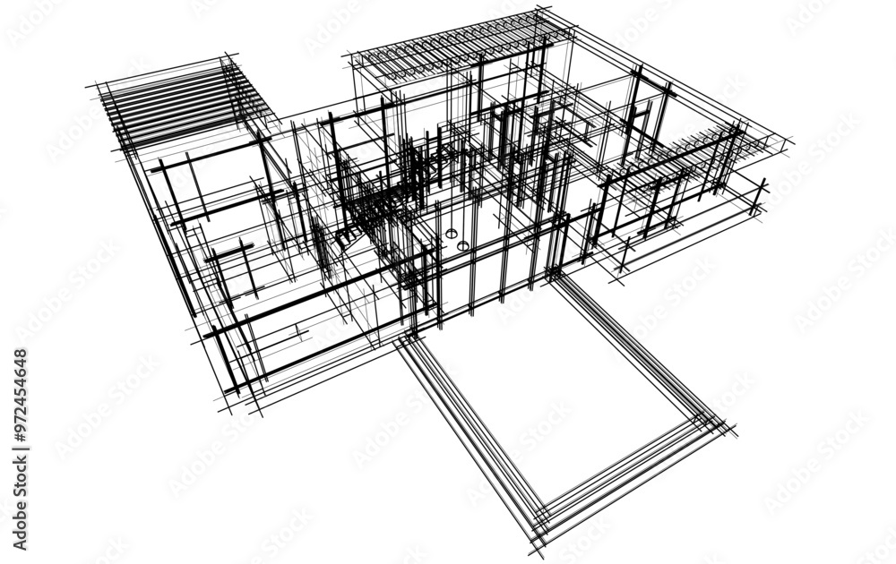 architecture 3d vector drawing architecture 3d vector drawing