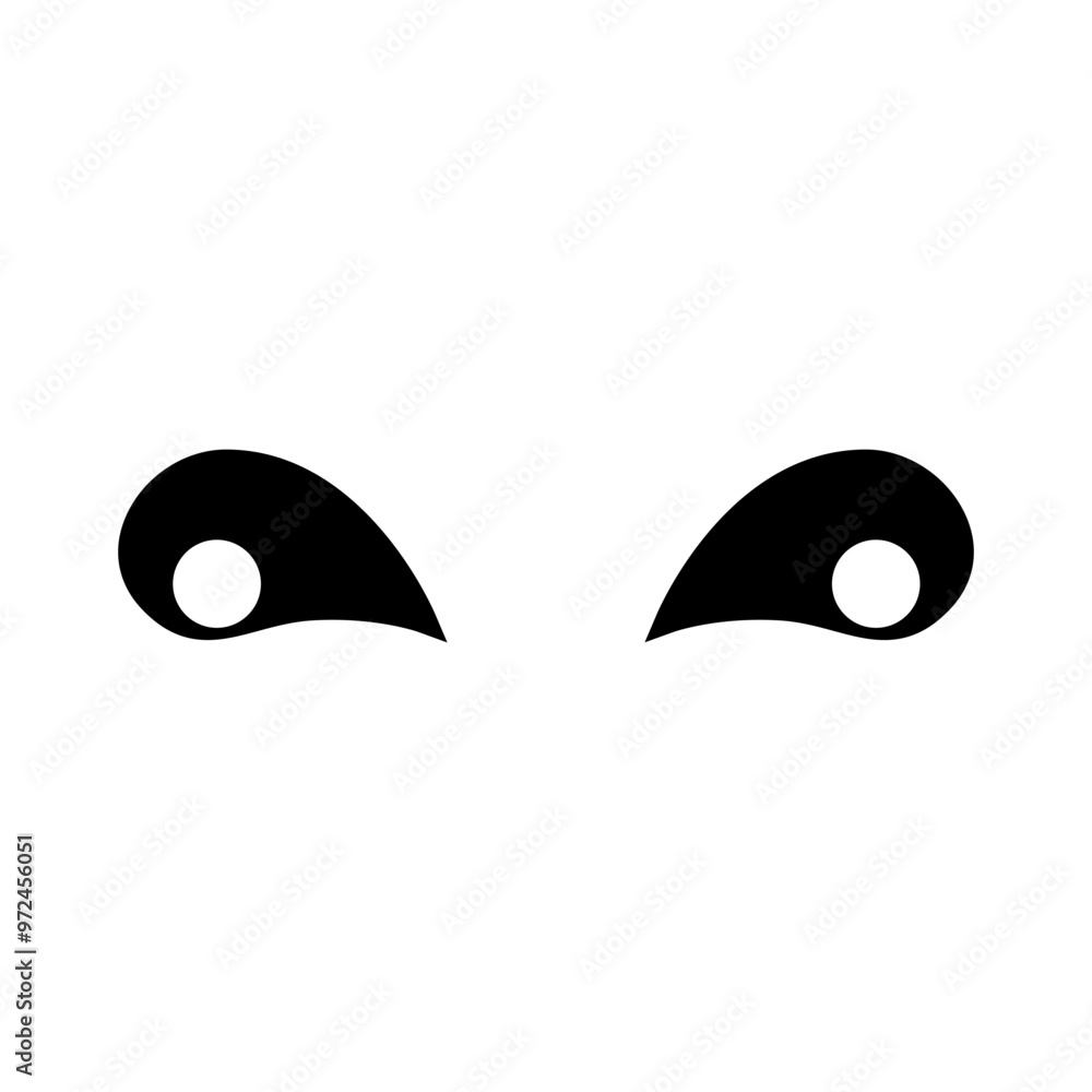 Obraz premium Cartoon eyes icon vector. Halloween eyes illustration sign. Eyes symbol or logo.
