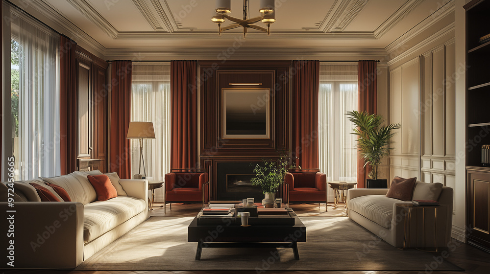 Fototapeta premium luxury living room interior