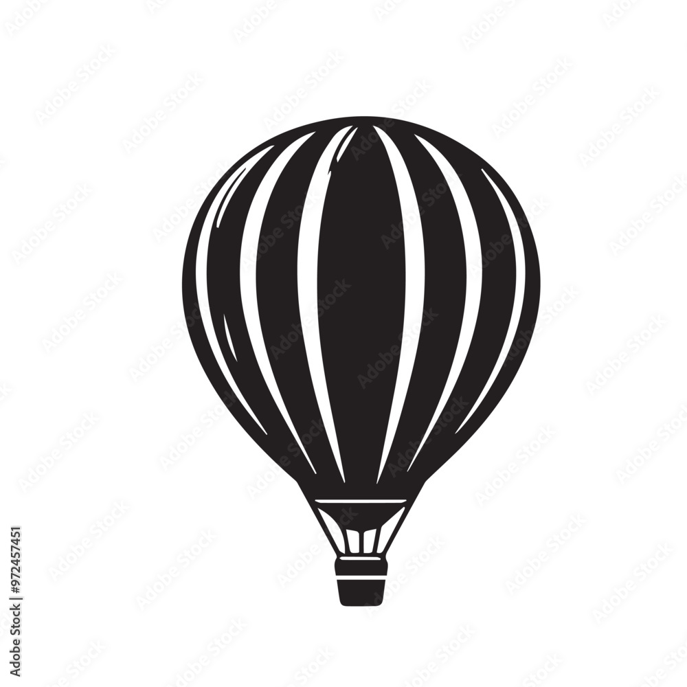 Hot air ballon vector silhouette. Hot air ballon logo, icon design. Hot air ballon illustration. Hot air ballon vector silhouette. Hot air ballon logo, icon design. Hot air ballon illustration.