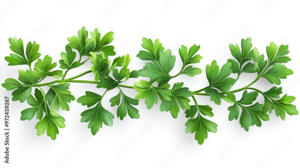 Parsley clipart, element, 3D illustration, realistic, isolated on white background Parsley clipart, element, 3D illustration, realistic, isolated on white background