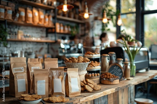 Cozy Cafe With Rustic Decor and Assorted Freshly Baked Goods on Display