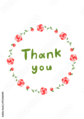 Rose Wreath Thank you Love
