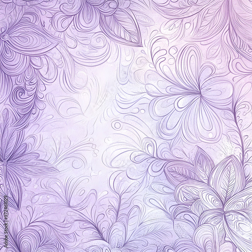 Wallpaper Mural 2D illustrator doodle-style floral and leaf graphics on a white background or wallpaper Torontodigital.ca