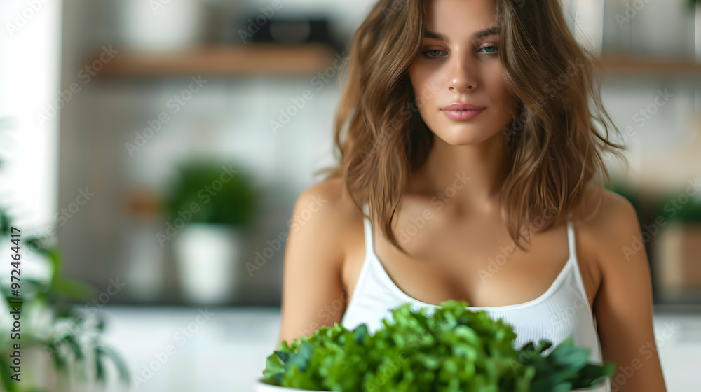 Woman Working Home Office Table Eating Healthy Woman Working Home Office Table Eating Healthy