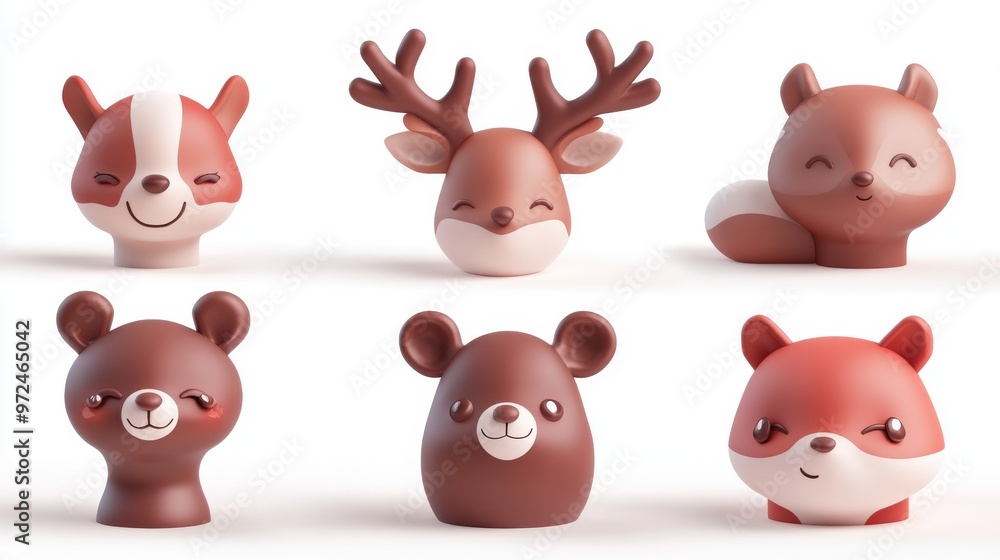 One of the animal faces is a bear One of the animal faces is a bear