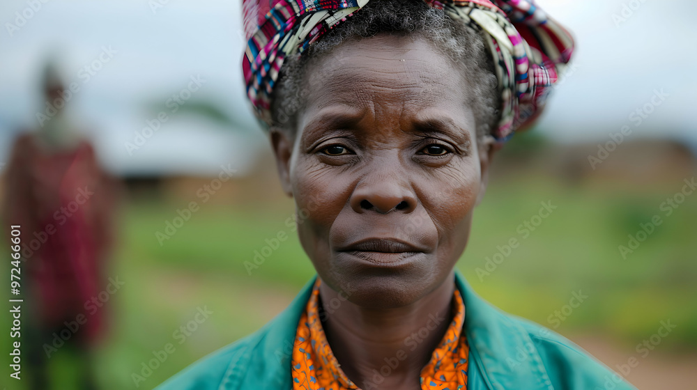 Obraz premium Woman Working The Field