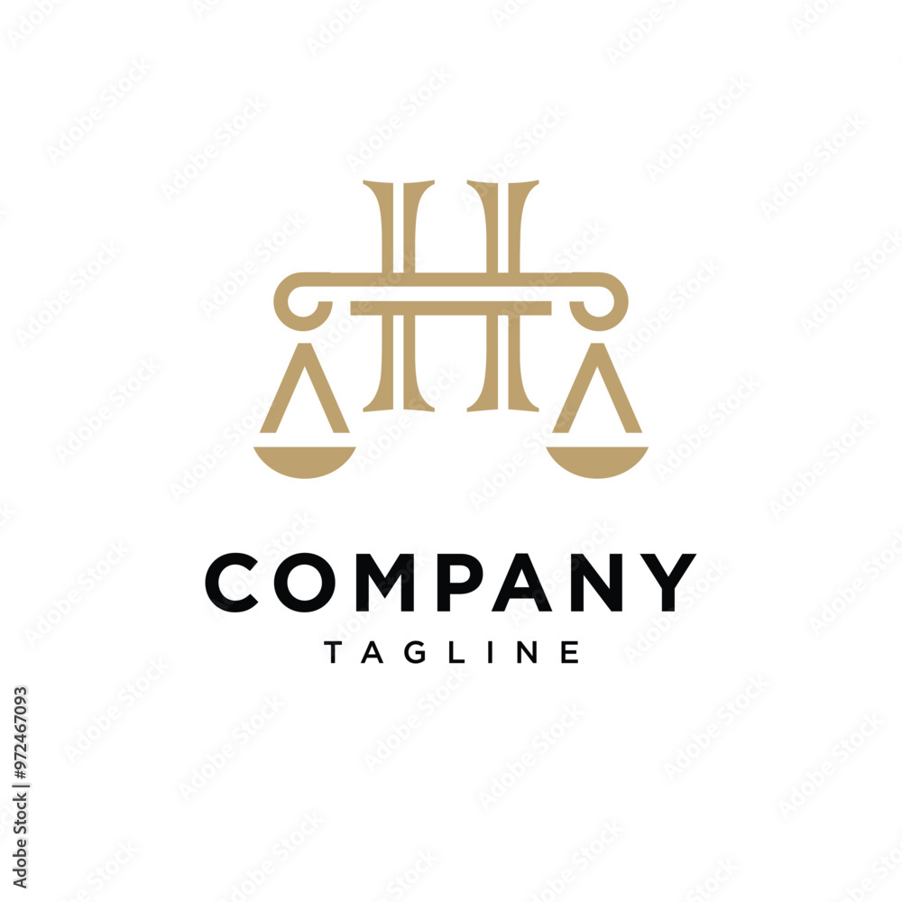 Letter H law Justice Scale Logo icon vector Letter H law Justice Scale Logo icon vector