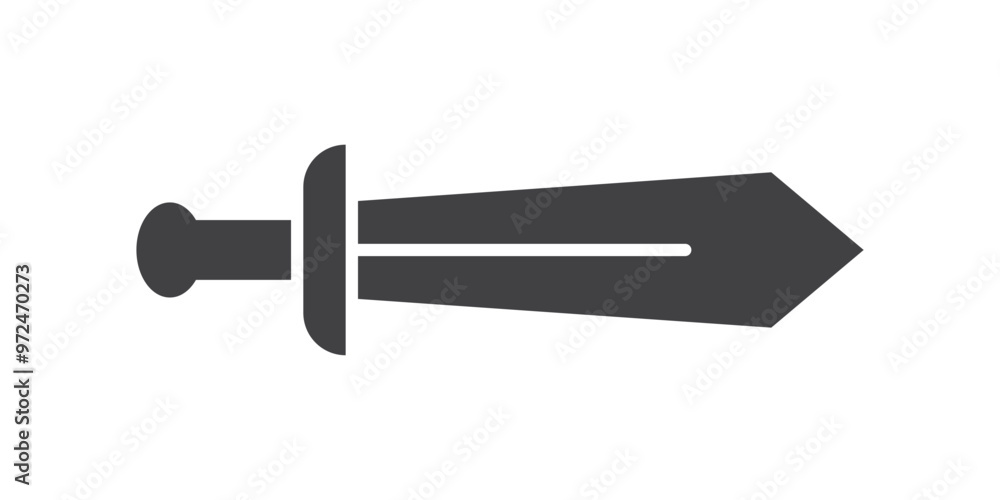 Old medieval sword icon in flat style. Weapon vector illustration on isolated background. Razor blade sign business concept. Old medieval sword icon in flat style. Weapon vector illustration on isolated background. Razor blade sign business concept.