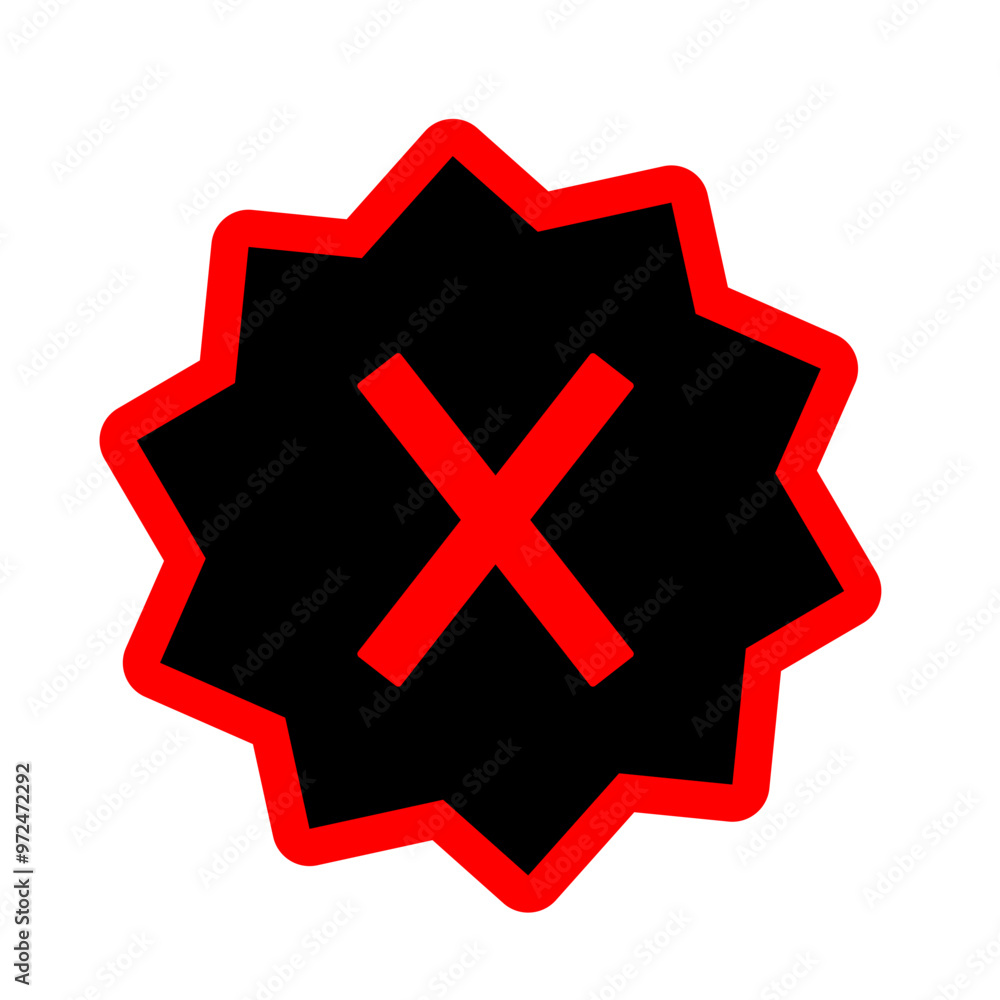 Obraz premium cancel button icon for illustrator and graphic design