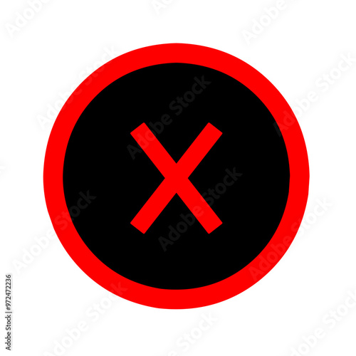 cancel button icon for illustrator and graphic design
