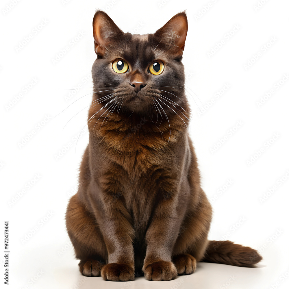 Obraz premium York Chocolate cat with white background