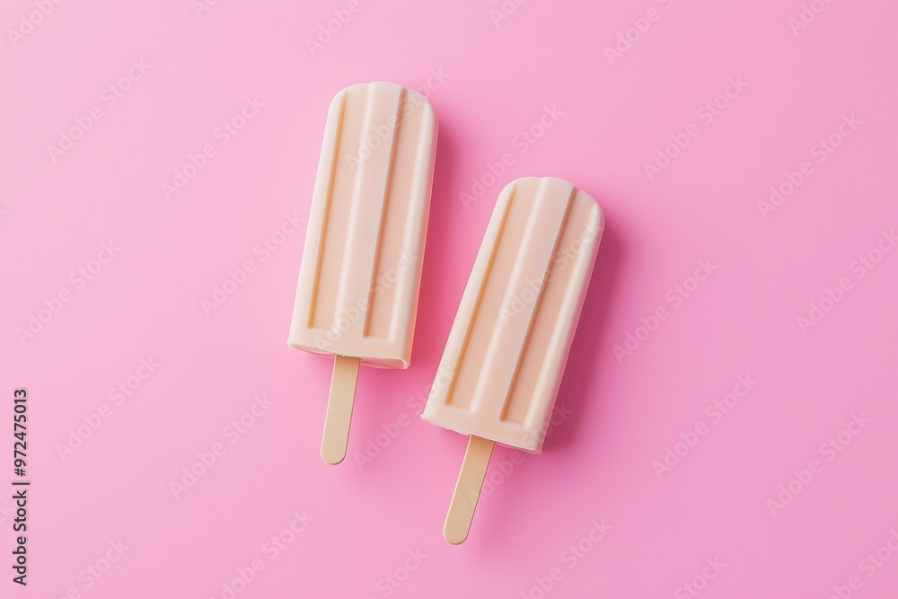 Popsicle ice cream on a pastel background Popsicle ice cream on a pastel background