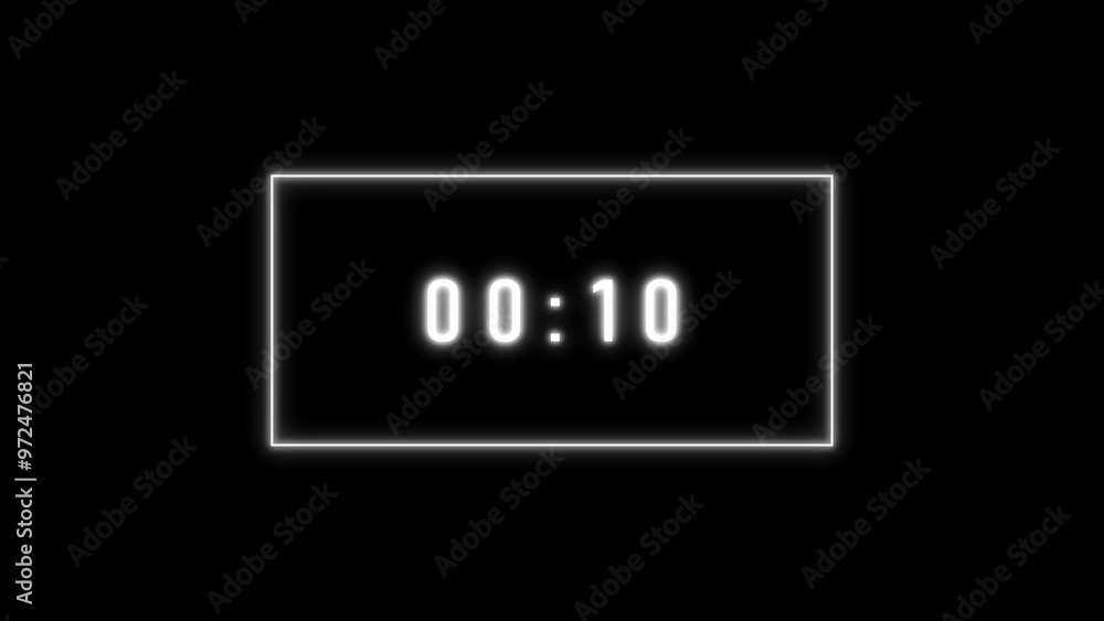 Abstract Countdown Timer Clock Illustration Background.