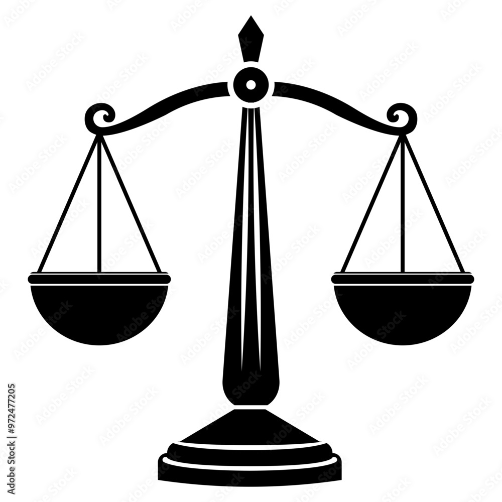 Judge Scale icon black silhouette Judge Scale icon black silhouette