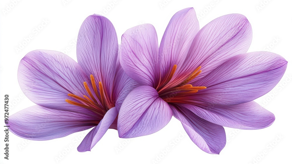 Fototapeta premium Saffron clipart, element, 3D illustration, realistic, isolated on white background