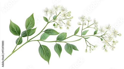 Angelica clipart, element, 3D illustration, realistic, isolated on white background