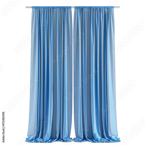 sky blue curtain transparent background png