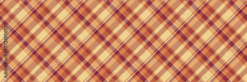 Tattersall background pattern vector, repeat check seamless texture. Deluxe fabric plaid textile tartan in orange and red colors.