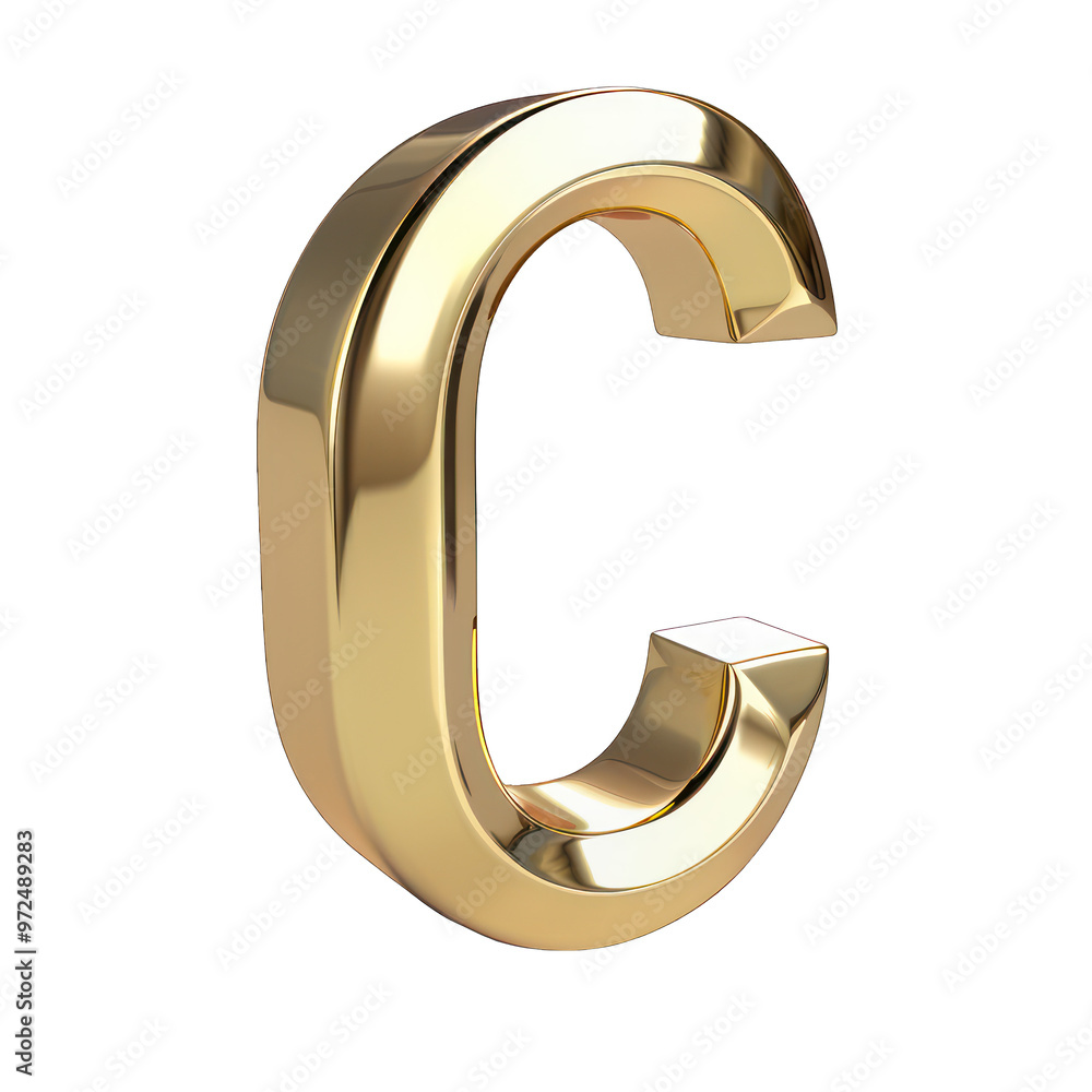 golden solid C transparent background png golden solid C transparent background png