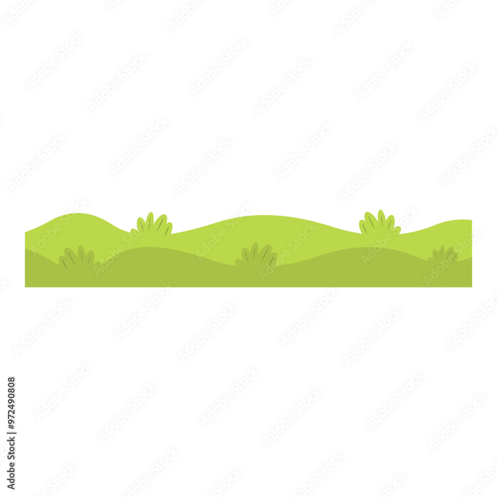 Obraz premium Green Field Illustration 