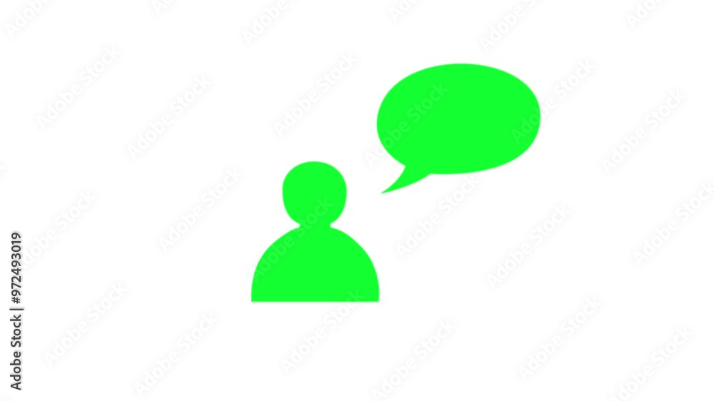 Speak animated outline icon with white background. Communication icon animation. Animated people and speech bubbles icon 4k video. Speak animated outline icon with white background. Communication icon animation. Animated people and speech bubbles icon 4k video.
