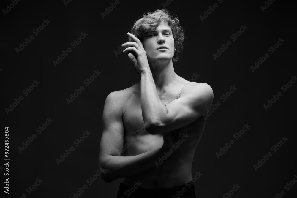 Naklejka premium male beauty and masculinity