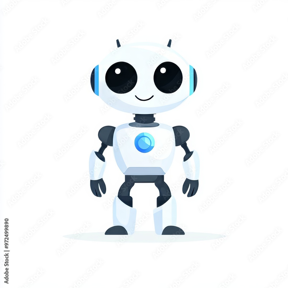 A robot computer with digital glowing eyes, a cyberspace machine, a bionic humanoid robot with stock. Robot computer modern technologies. A robot computer with digital glowing eyes, a cyberspace machine, a bionic humanoid robot with stock. Robot computer modern technologies.
