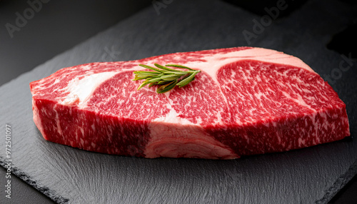 美味しそうな「和牛霜降りステーキ肉」