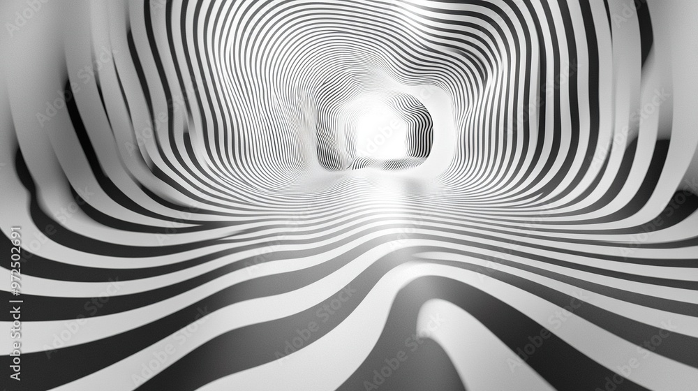 3d abstract black and white background with hypnotic stripes moving looping vertical video continuous sequence 3d abstract black and white background with hypnotic stripes moving looping vertical video continuous sequence