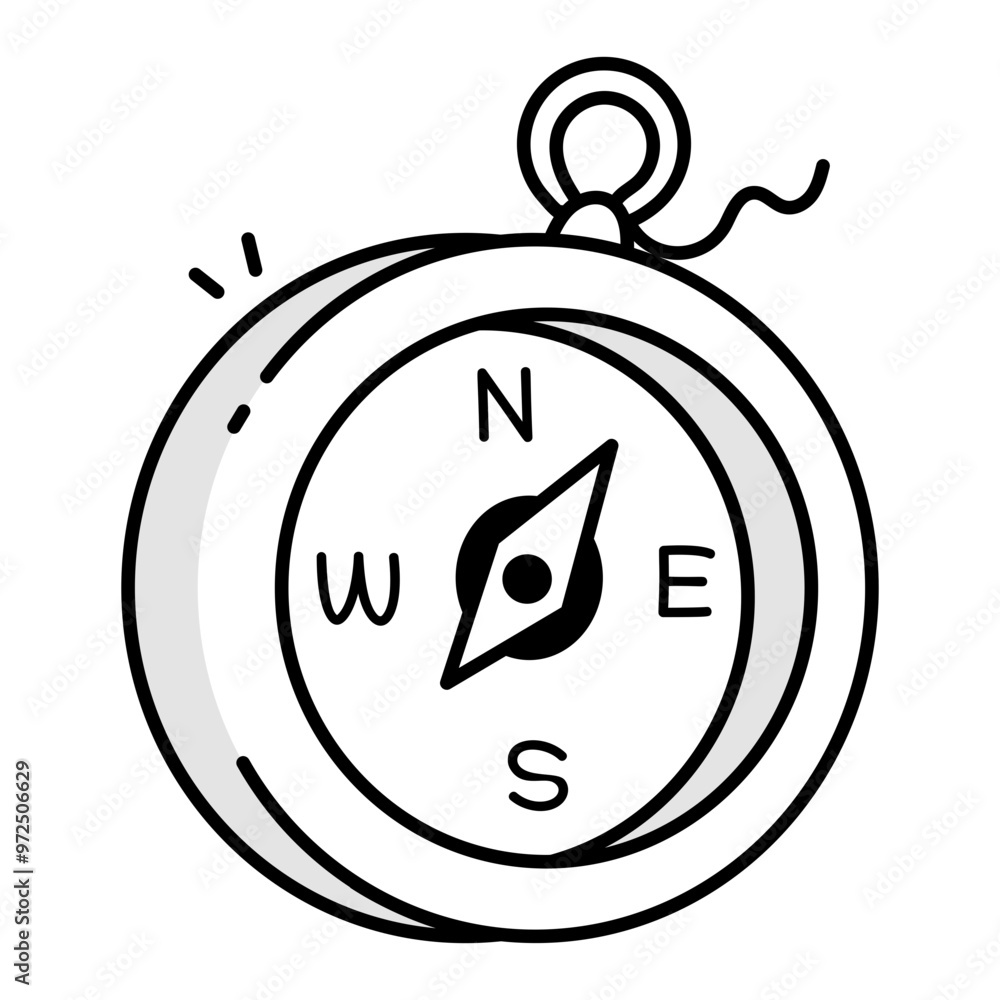 Orientation icon in drawing style Orientation icon in drawing style