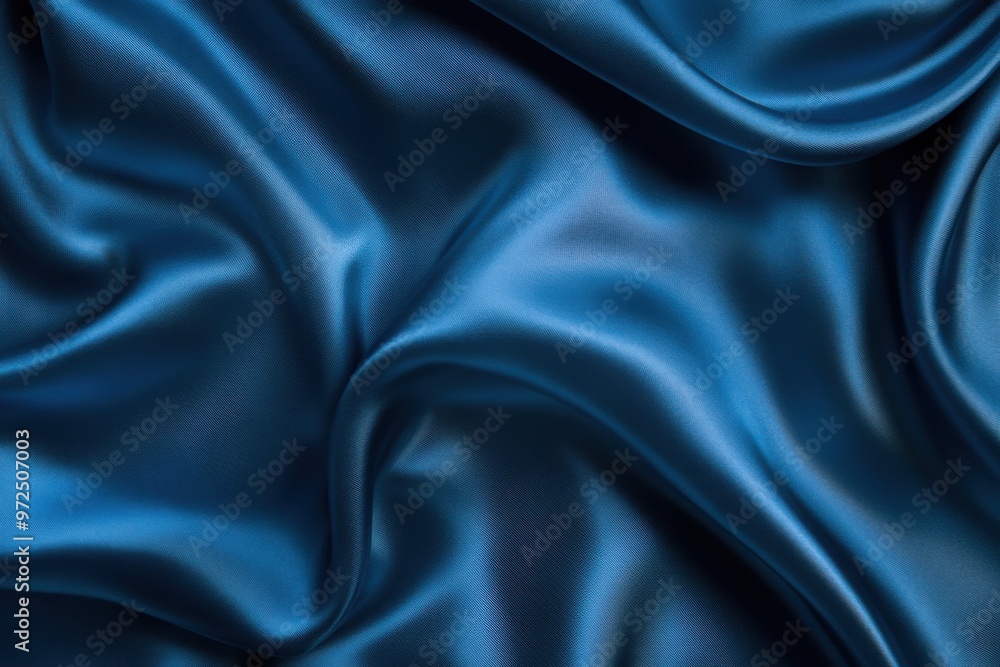 Blue satin cloth, luxury background for products display. Blue satin cloth, luxury background for products display.