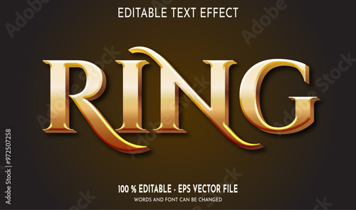 ring editable text effect