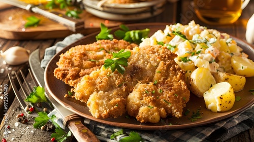 Schnitzel with potato salad