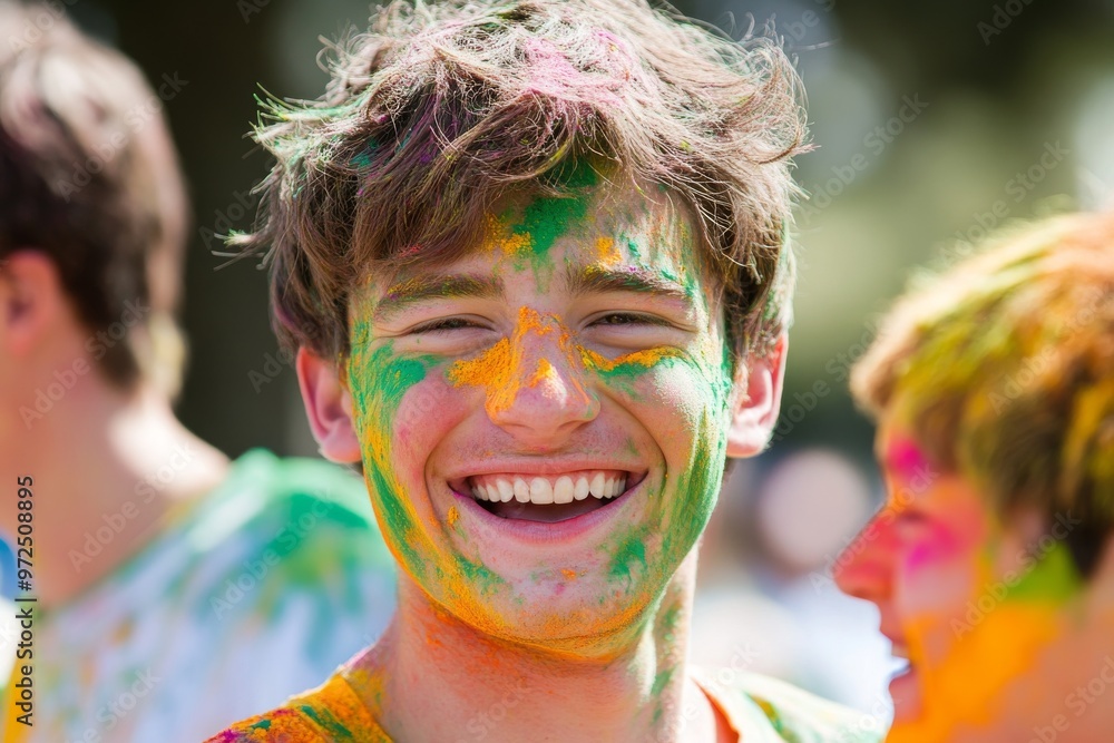 An stock-generated character depicting a colorful festival. An stock-generated character depicting a colorful festival.