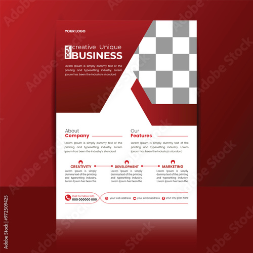 a bundle of 4 templates of different colors a4 flyer template, modern business flyer template, abstract business flyer and creative design, IT company flyer and editable vector template design