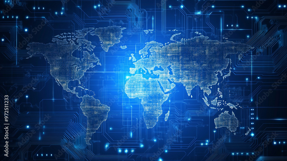 Global network connection. World map point and line of global business, digital world map. Global network connection. World map point and line of global business, digital world map.