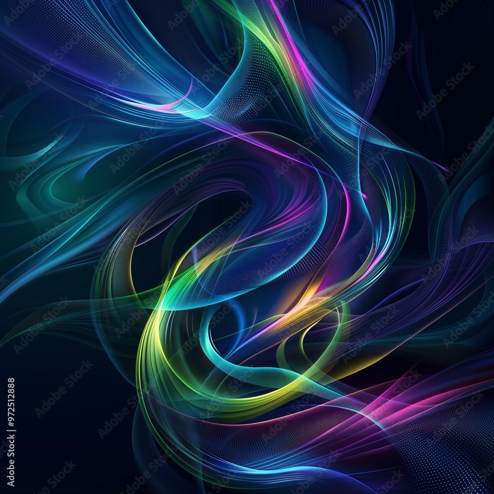 Vibrant abstract background featuring colorful swirling lines and light effects, perfect for artistic and creative projects. Vibrant abstract background featuring colorful swirling lines and light effects, perfect for artistic and creative projects.