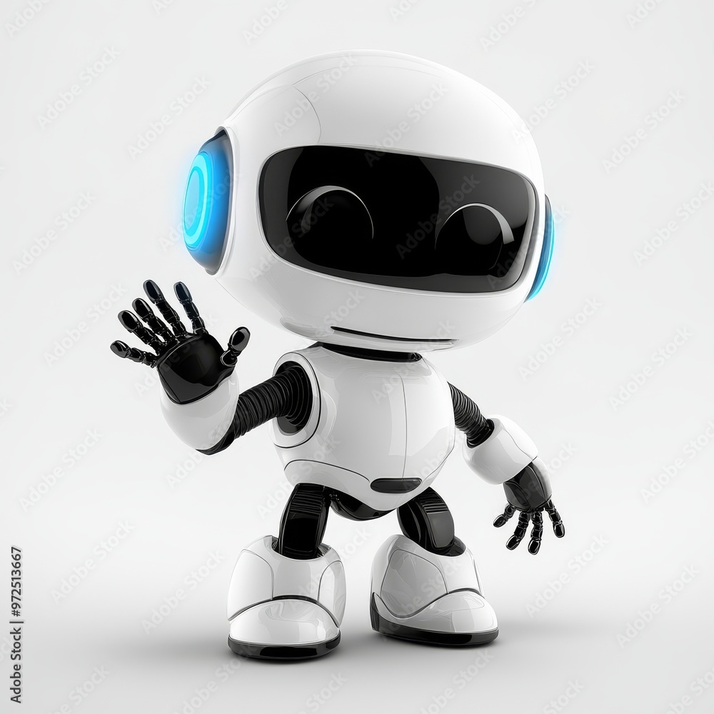 Robot mascot. Isolated from white background. 3D robot character, chatbot mascot, GPT chatbot icon. Stock illustration, trendy technology, support service, robotic automaton computer modern Robot mascot. Isolated from white background. 3D robot character, chatbot mascot, GPT chatbot icon. Stock illustration, trendy technology, support service, robotic automaton computer modern
