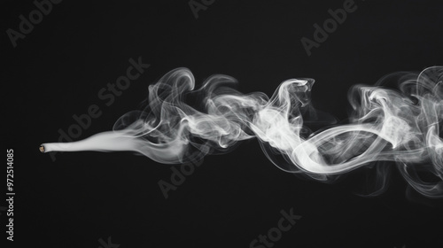 smoke on black background, Vapor, smoke, and fog drifting on a dark background. Atmospheric Effect of mist or haze.