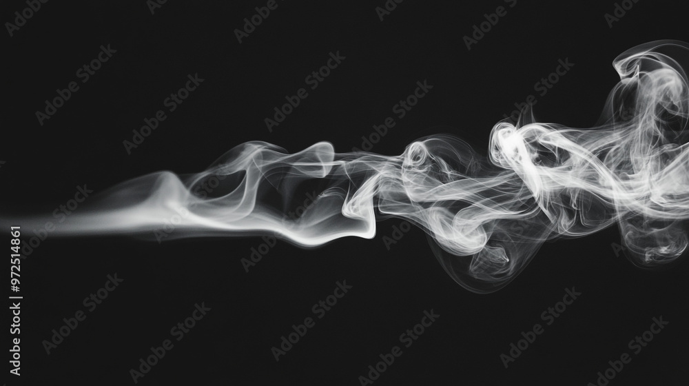 Smooth abstract smoke , Set of different clouds of smoke on black. Abstract smoke on a dark background. Smooth abstract smoke , Set of different clouds of smoke on black. Abstract smoke on a dark background.