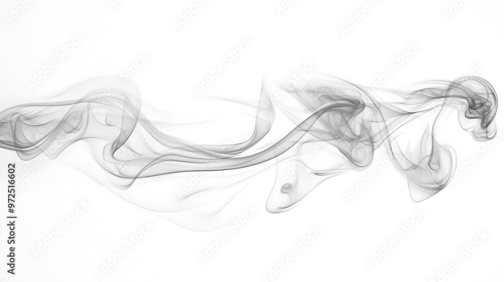 black dark smoke isolated on white, Black smoke in water, black swirls in water isolated on white background black dark smoke isolated on white, Black smoke in water, black swirls in water isolated on white background