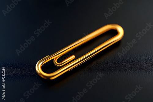 The image shows a close-up of various paper clips, including a golden one, against a simple background It focuses on their metallic and stationery details, highlighting office supplies like clips used