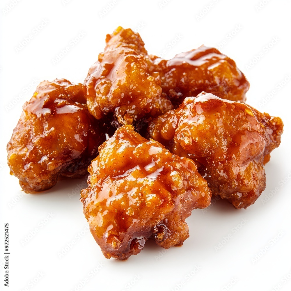 boneless wings isolated on white background. boneless wings isolated on white background.