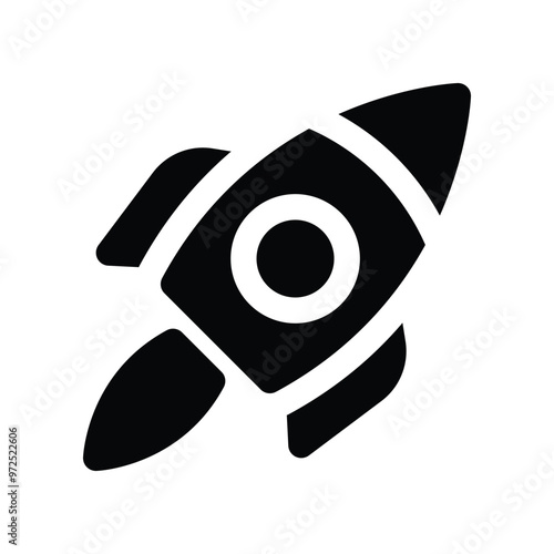 rocket icon. vector glyph icon for your website, mobile, presentation, and logo design.