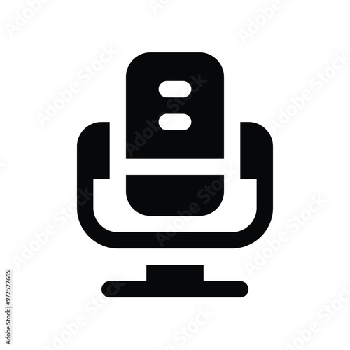 microphone icon. vector glyph icon for your website, mobile, presentation, and logo design.