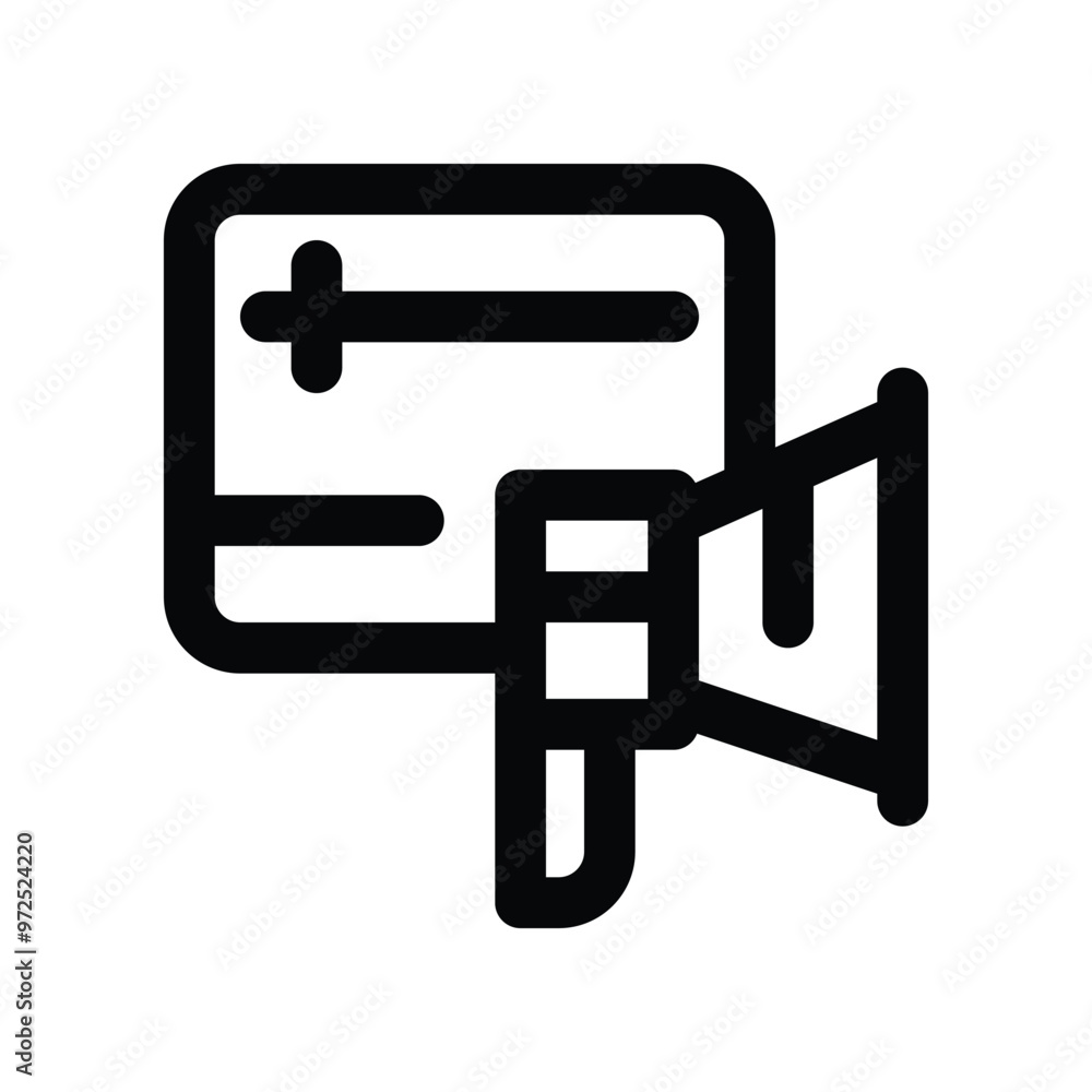 video marketing icon. vector line icon for your website, mobile, presentation, and logo design. video marketing icon. vector line icon for your website, mobile, presentation, and logo design.