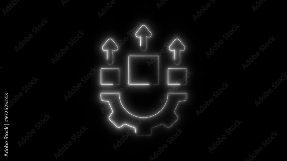Growth Strategy Icon in Video HD Neon Animation – Business Development and Expansion Symbol with Dynamic Glow on Black Background Growth Strategy Icon in Video HD Neon Animation – Business Development and Expansion Symbol with Dynamic Glow on Black Background