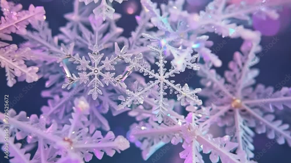 Real snowflakes forming intricate crystal structures Real snowflakes forming intricate crystal structures