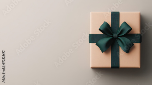 Customized gift box with name engraving, elegant wrapping, 3D illustration